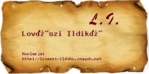 Lovászi Ildikó névjegykártya