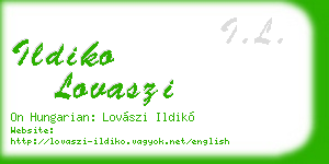 ildiko lovaszi business card