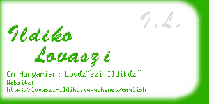 ildiko lovaszi business card